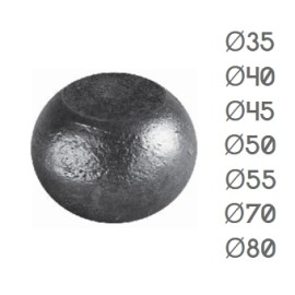 Diamètre boule méplate en acier
