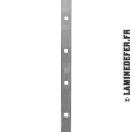barre métal perforée 40x8mm pour barreau carré 14 mm longueur 2 mètres - ref. 17042